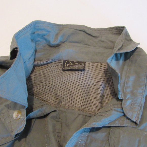 Ducks Unlimited Men's Shirt XXL Olive Green Vented Fishing Hunting Long Sleeve - Picture 13 of 16